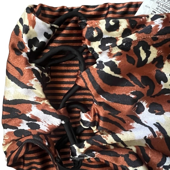 Volcom Roam Free Highwaist Bikini Bottom Floral/Stripes NWT Size XS - Picture 12 of 12